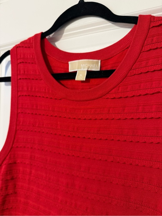 Michael Kors Dresses & Skirts - Michael Kors Red Sleeveless Textured Knit Tank Dress